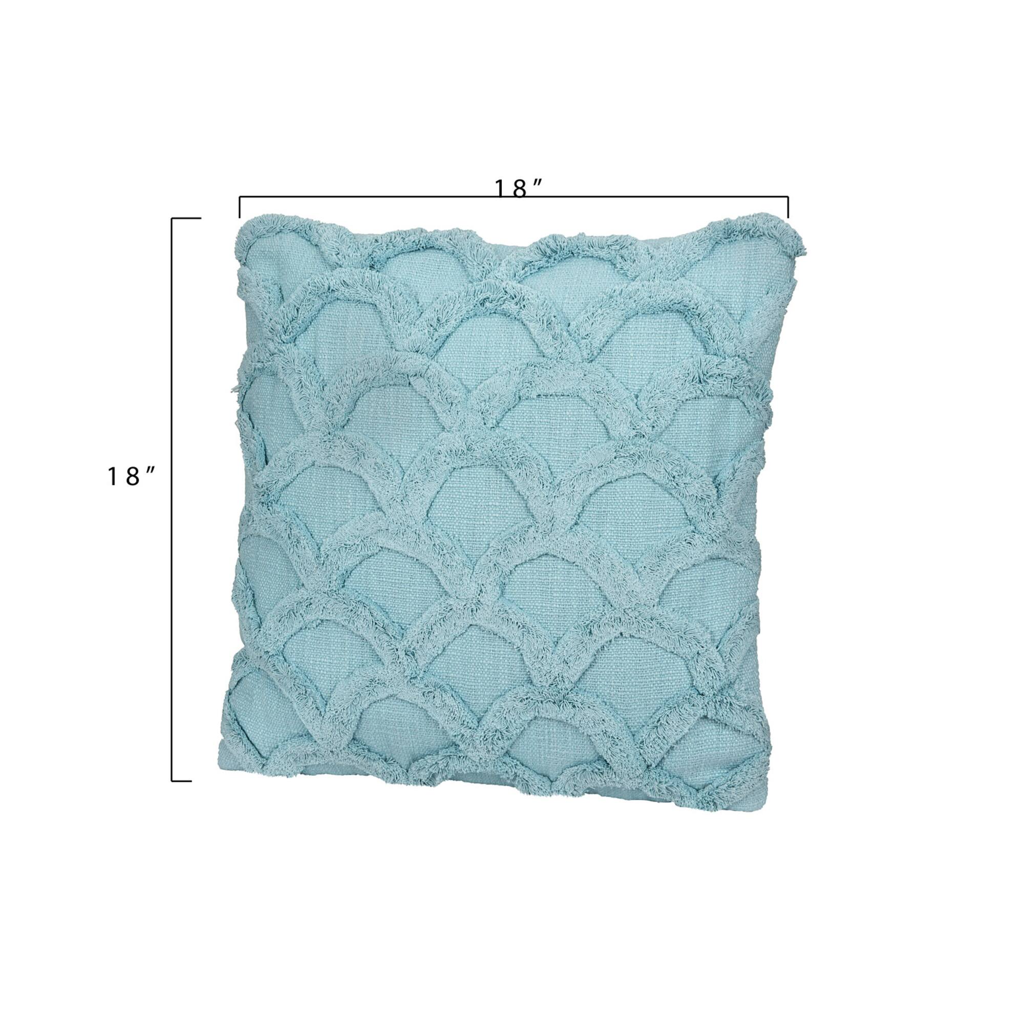 Hello Honey® Light Blue Cotton Chenille Throw Pillow